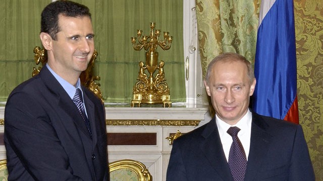 Al-Assad and Vladimir Putin