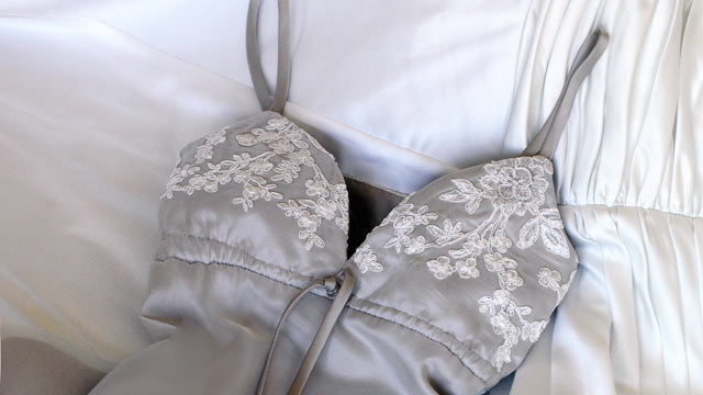 turn wedding dress into a pillow