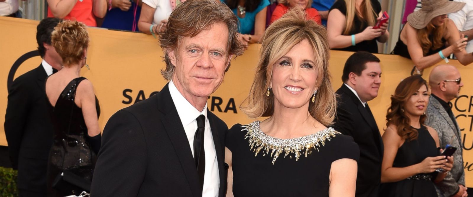 PHOTO: William H. Macy and Felicity Huffman arrive at the 21st Annual Screen Actors Guild Awards at The Shrine Auditorium, Jan. 25, 2015, in Los Angeles. 