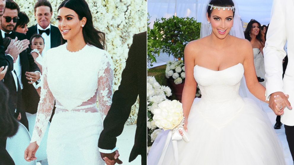 How Kim Kardashian's Weddings to Kanye West and Kris ...