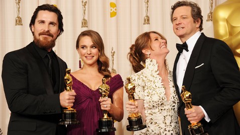 Oscar Acceptance speeches gty 2011 oscar winners christian bale natalie portman melissa leo colin firth jt 130224 wblog Instant Index: Oscar Swag Bags, Acceptance Speeches and The Razzies