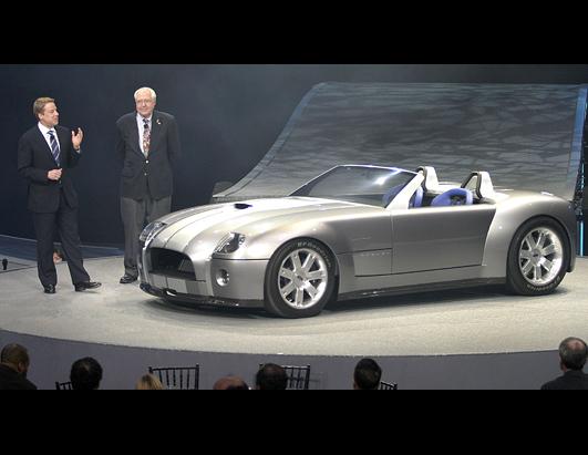 Shelby during the introduction of the new Ford Shelby Cobra Concept