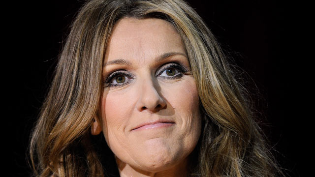 PHOTO Singer Celine Dion holds a news conference after she performed during