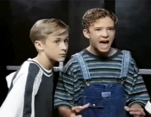 Ryan Gosling and Justin Timberlake in 1993 Ryan Gosling and Justin Timberlake in 1993