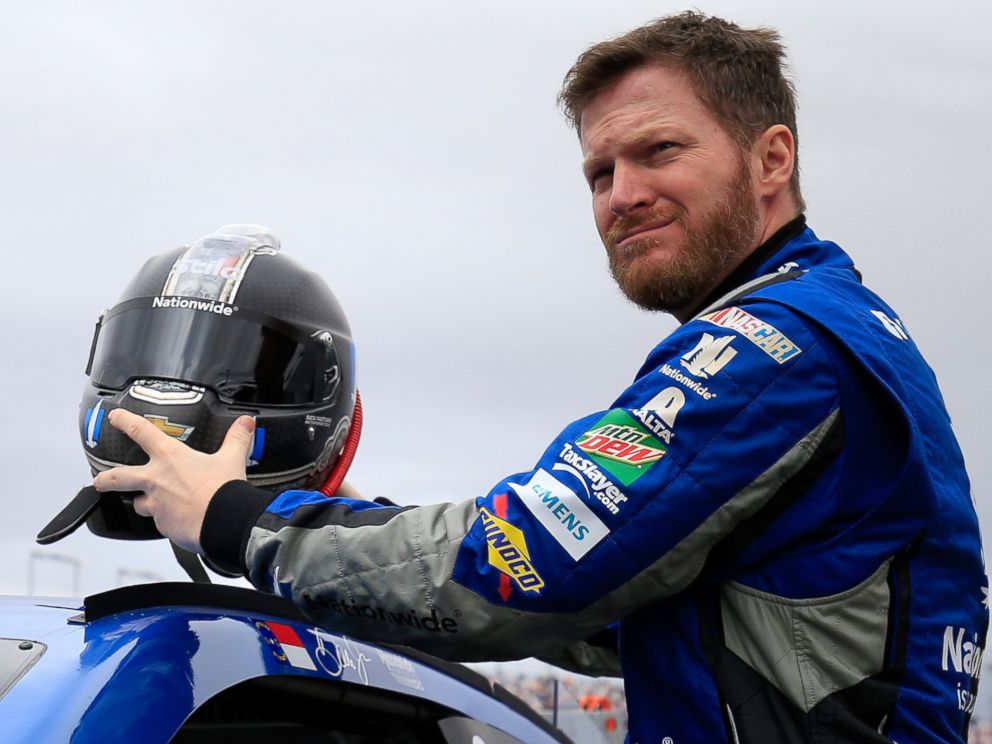 PHOTO: Dale Earnhardt Jr, driver of the Nationwide Chevrolet, prepares to drive during the NASCAR Sprint Cup Series Koblat 400 at Las Vegas Motor Speedway on March 6, 2016 in Las Vegas, Nevada. 