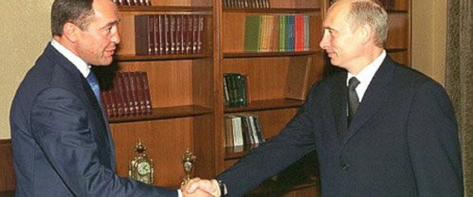 PHOTO:President Putin is seen with then-Media Minister Mikhail Lesin in this undated file photo. 