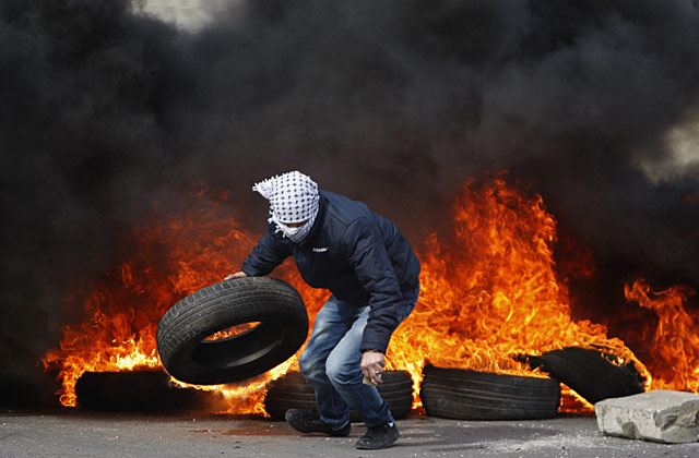 ap israel prison protest nt 130225 wblog Today in Pictures: Palestinian Protester, John Kerry, Pope Benedict XVI