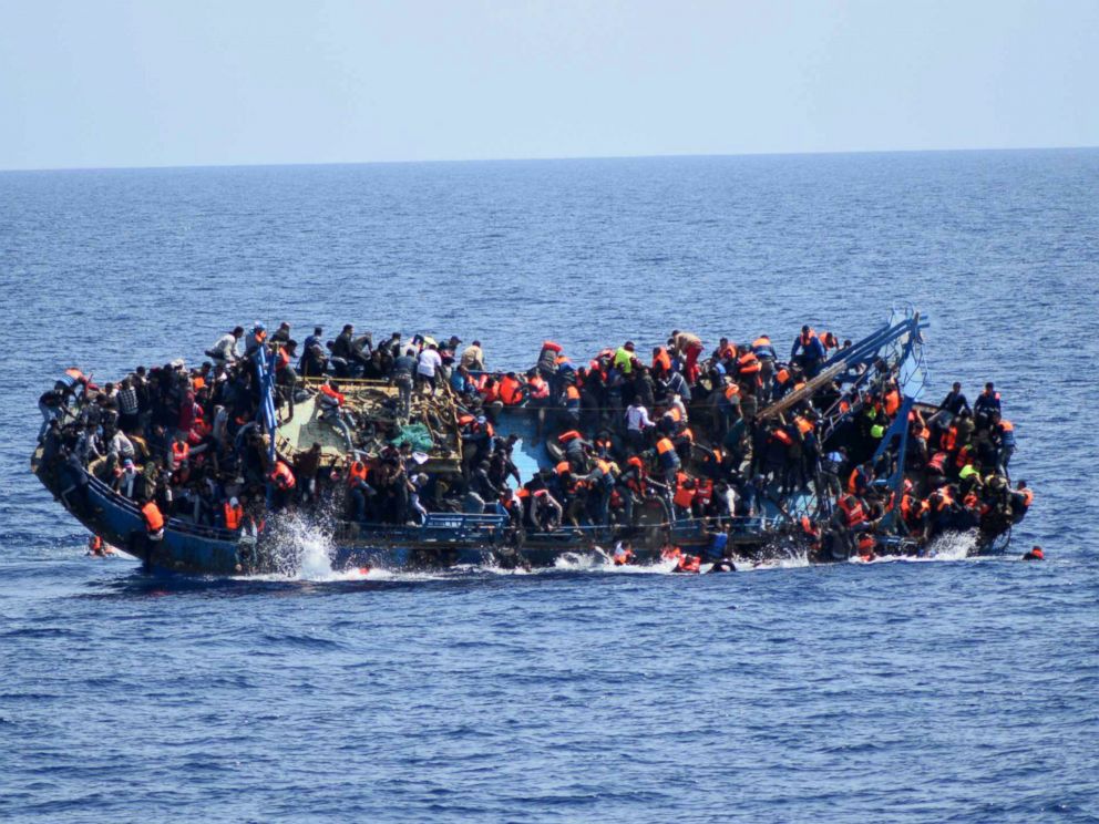 Boat Carrying Hundreds Of Migrants Capsizes Near Libya, Killing At 