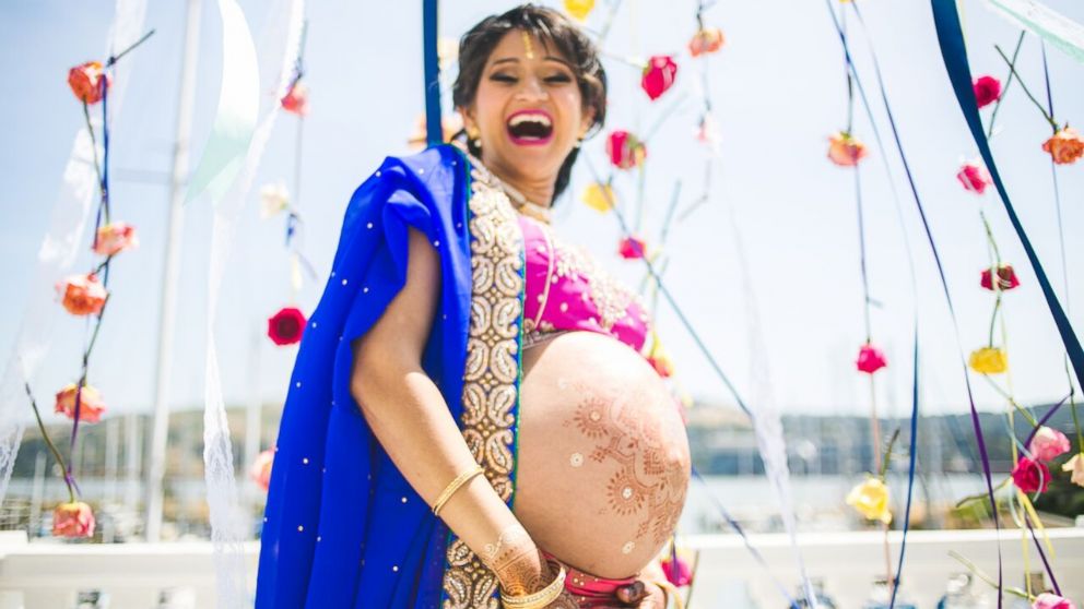 Majestic Indian Maternity Shoot Breaks Typical Belly Exposing