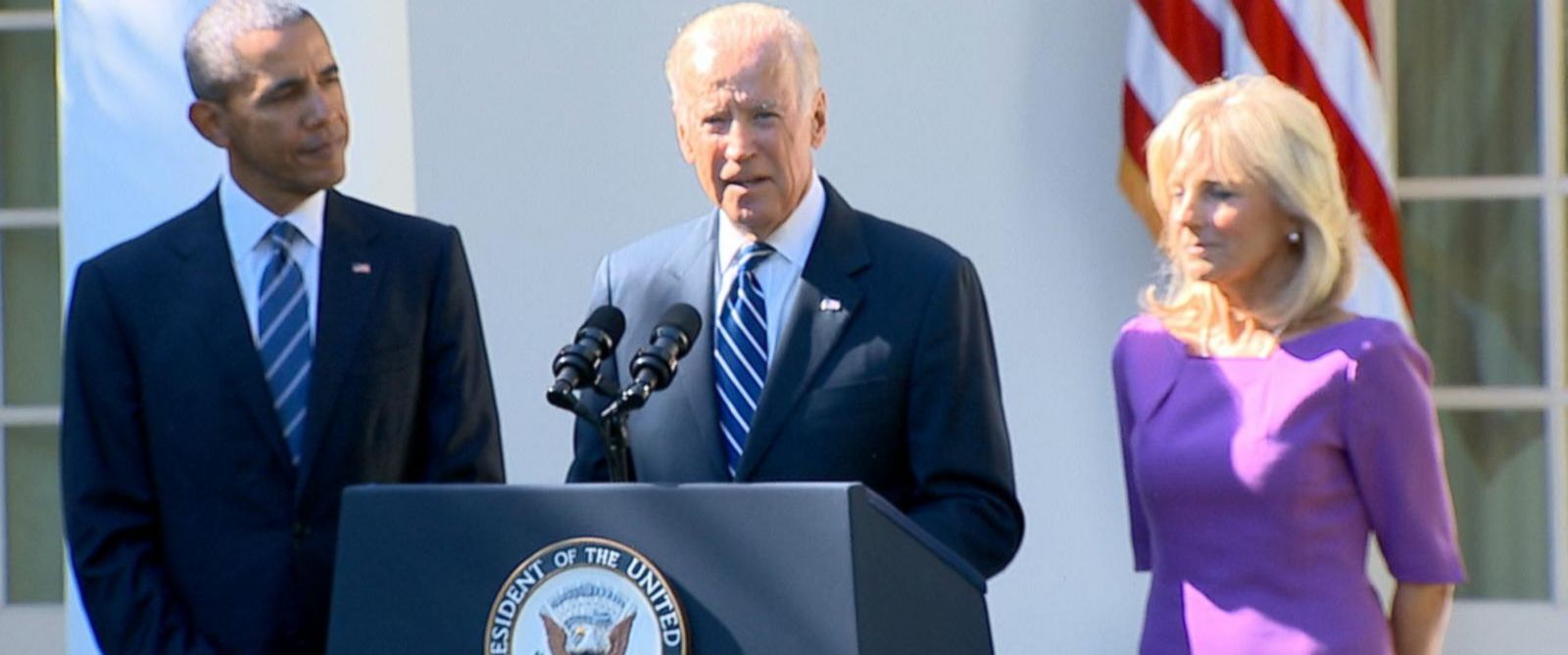 PHOTO: Vice President Joe Biden announced from the Rose Garden he will not run for the presidential election.