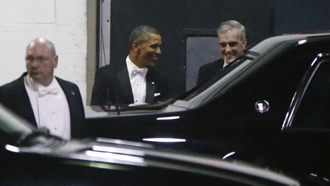 President Obama at Gridiron Club Dinner ap obama 130310 wblog Obama Makes Light of Recent Controversies at Gridiron Dinner