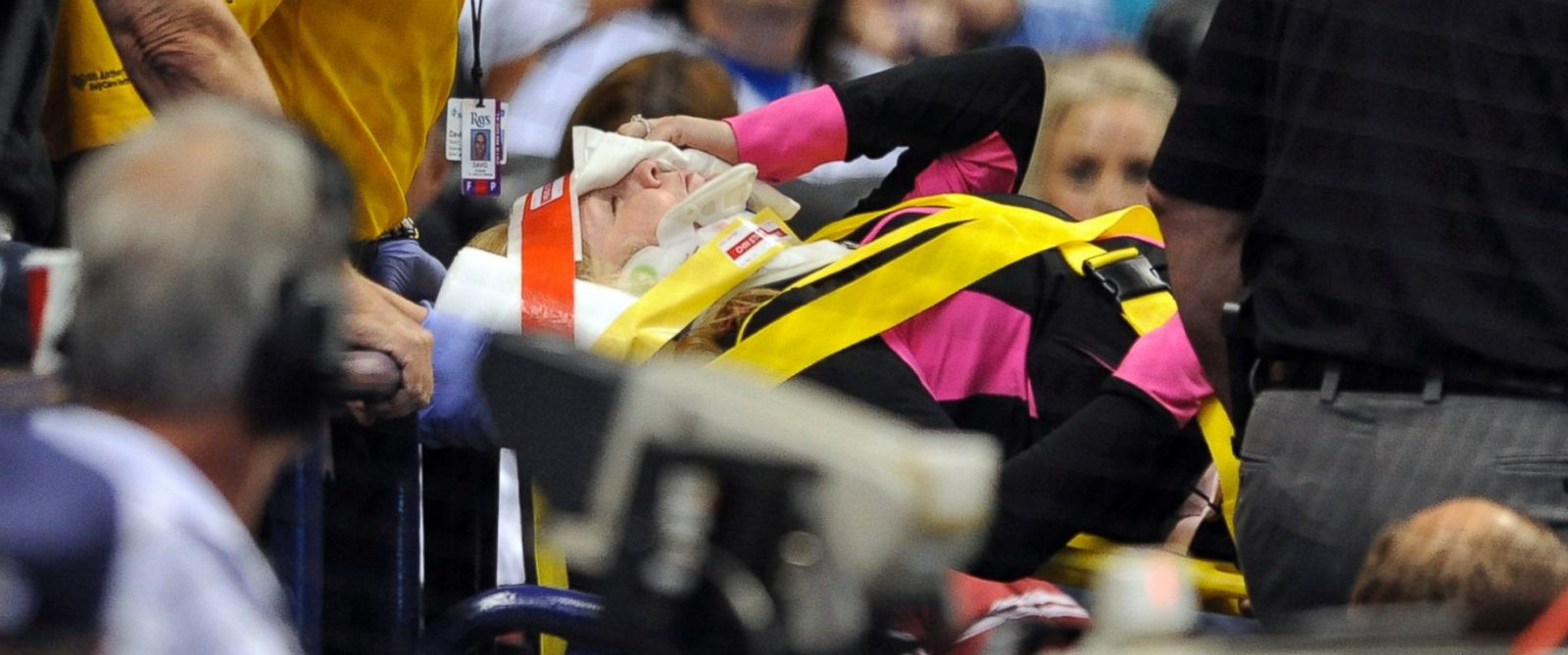 Fan At Rays Game Struck By Foul Ball That Went Through Protective Netting Abc News