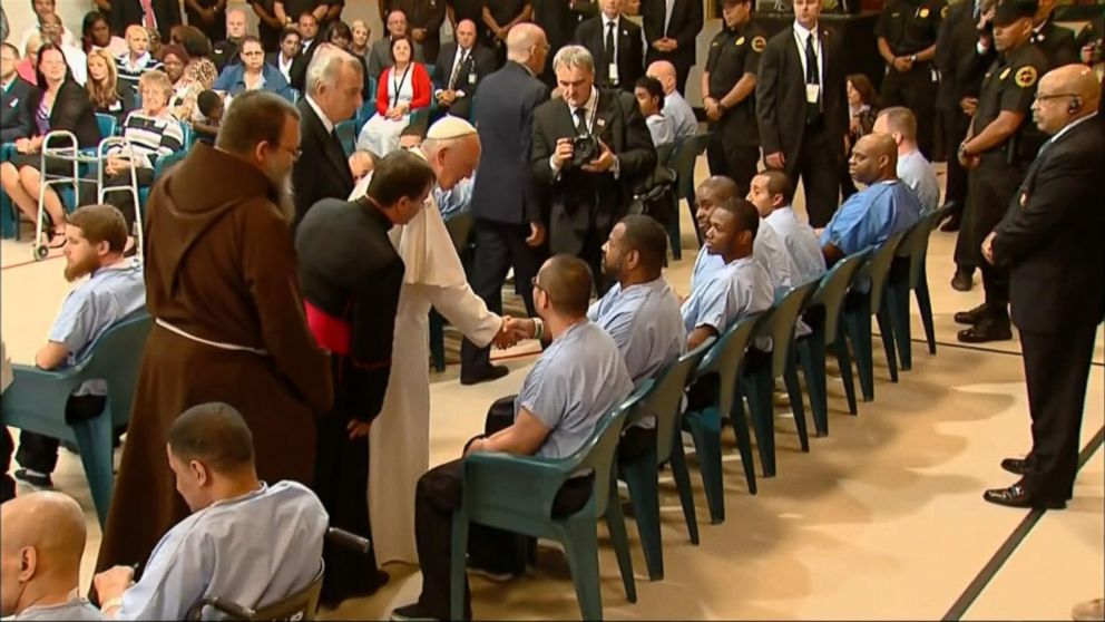 pope visits prisoners