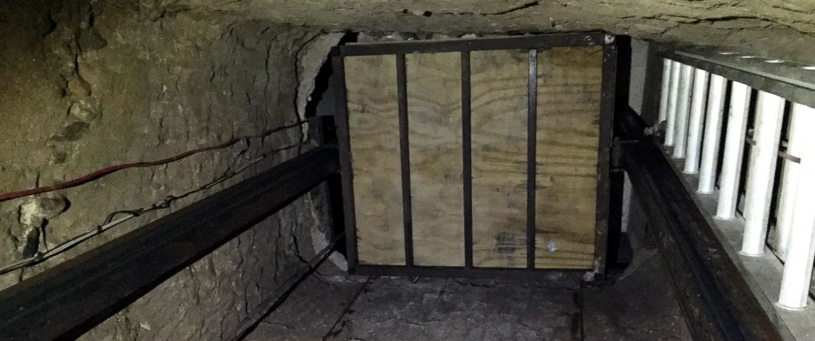 An elevator inside a tunnel stretching from Mexico to San Diego. Officials announced the discovery of the nearly half-mile-long tunnel, April 20, 2016, along with the seizure of cocaine and marijuana. 