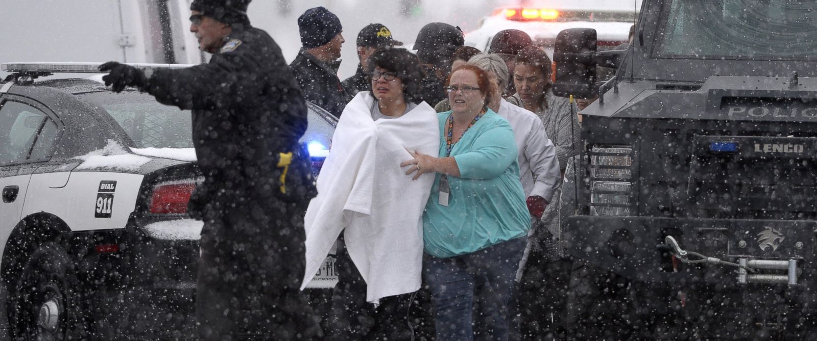 PHOTO: People are rescued near the scene of a shooting at the Planned Parenthood clinic in Colorado Springs, Colo., Nov. 27, 2015.