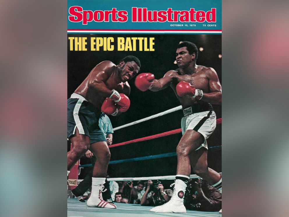PHOTO: Muhammad Ali and Joe Frazier in action on the October 13, 1975 cover of Sports Illustrated.