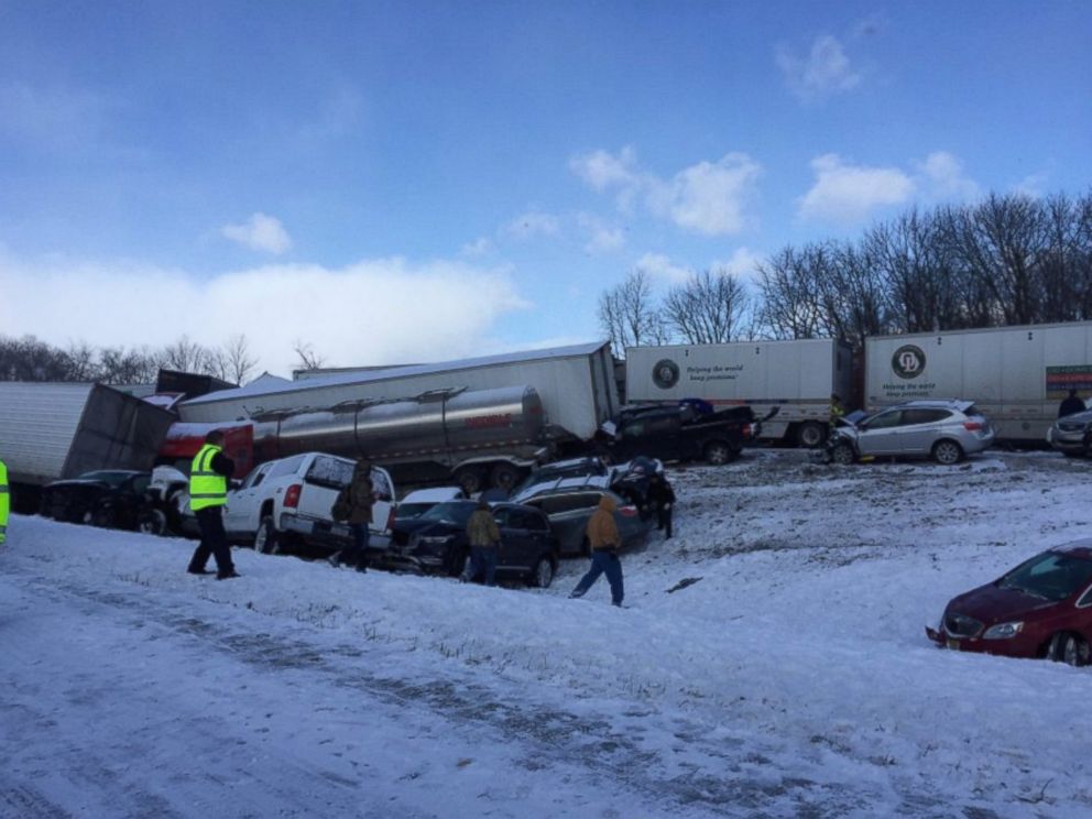 PHOTO: Cooper Leslie posted this photo to Twitter on Feb. 13, 2016 with the caption, People may have some trouble getting to the Lehigh meet. Camp Hill was 50 yards away.