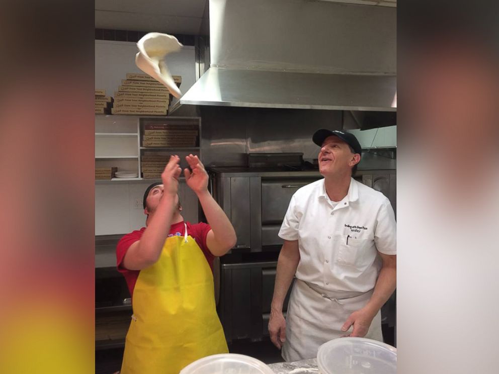 PHOTO: Walter Gloshinski trains employees with developmental disabilities at Smiling With Hope Pizza in Reno, Nevada.