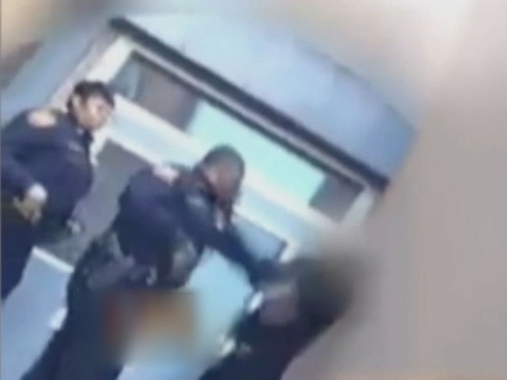 PHOTO: A school police officer has been placed on paid administrative leave after caught on cell video slapping a young man who entered Reach! Partnership School in Baltimore, March 1, 2016, according to Baltimore City Public Schools officials. 