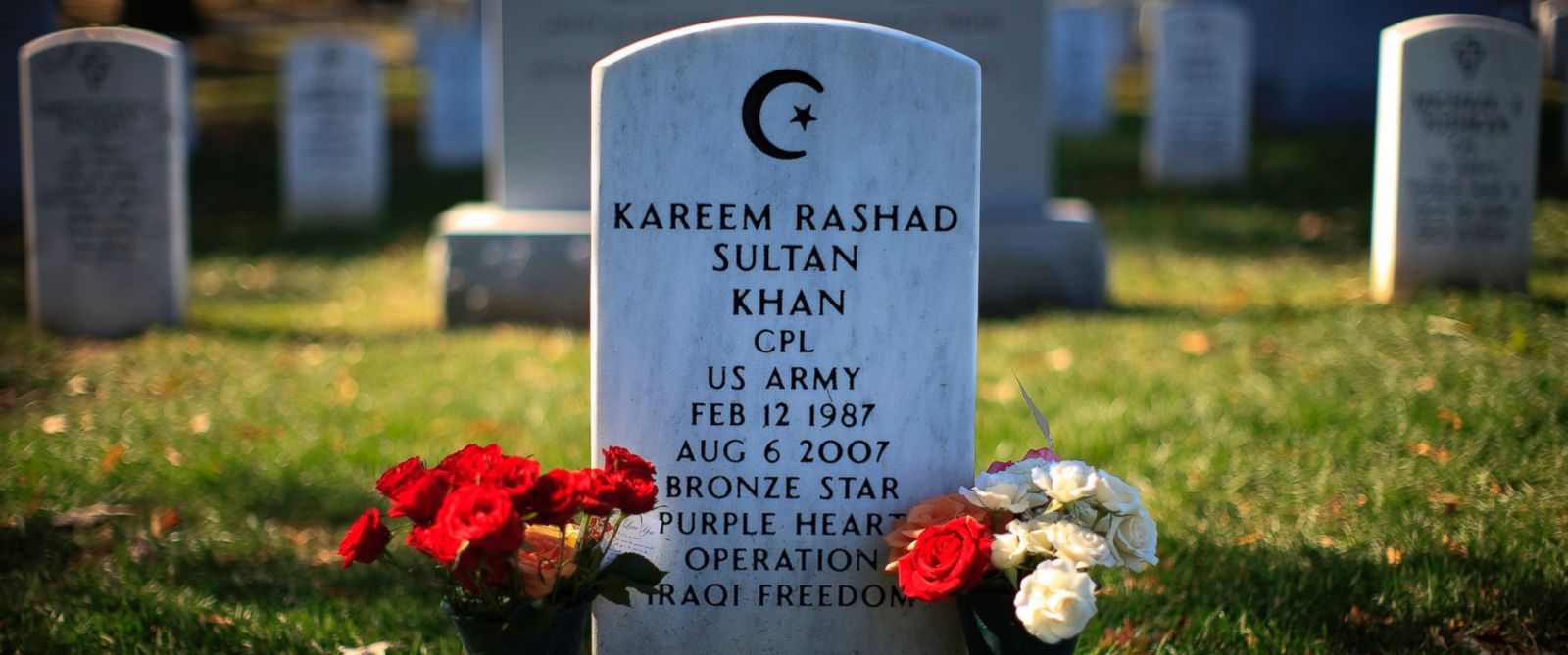 PHOTO: Kareem Rashad Sultan Khan was one of four Muslim soldiers killed in Iraq and Afghanistan and buried in Arlington National Cemetery in Arlington, Va.