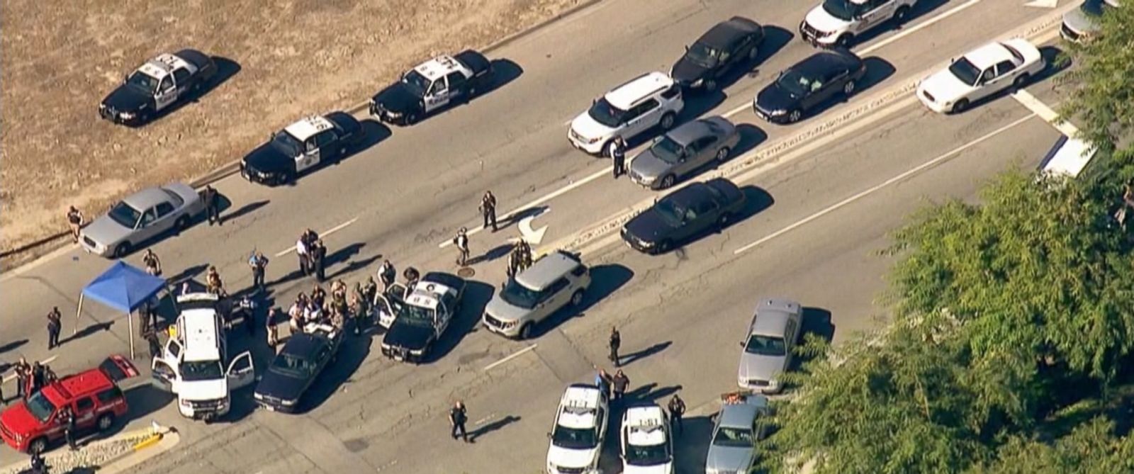 PHOTO: A scene from an alleged shooting situation in San Bernardino, Calif., Dec. 2, 2015.
