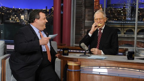 Chris Christie and David Letterman Talk Fat Jokes in Governor's First ...